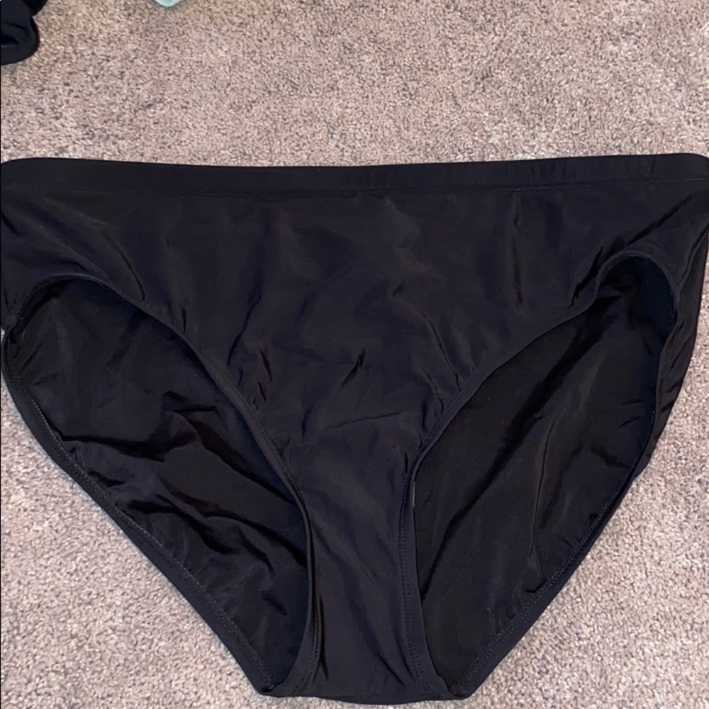 Black bathing suit bottoms